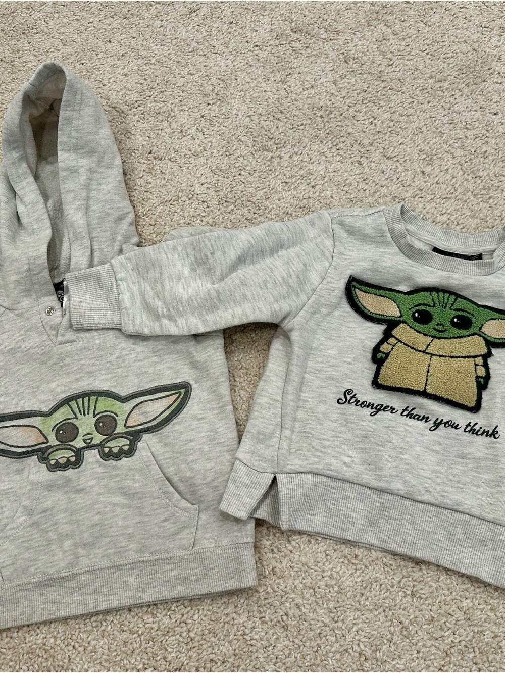 Baby Gray Baby Yoda Sweatshirts